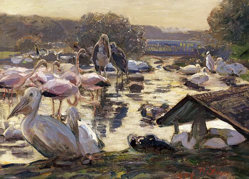 Exotische vijver (Hellabrunn), HEINRICH VON ZÜGEL, 1909