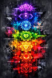 Neon Chakra Alignment – Energy Flow Spectrum by ButterflyPix