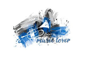 Graphic Art MUSIC LOVER | blue