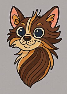 Fröhliche Katze im Cartoon-Stil