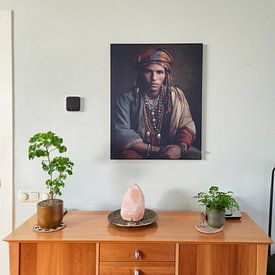 Klantfoto: Fine art portret "Berber" van Carla Van Iersel, als ArtFrame