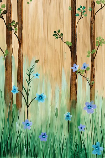 Flower meadow Forest by Poster Art Shop