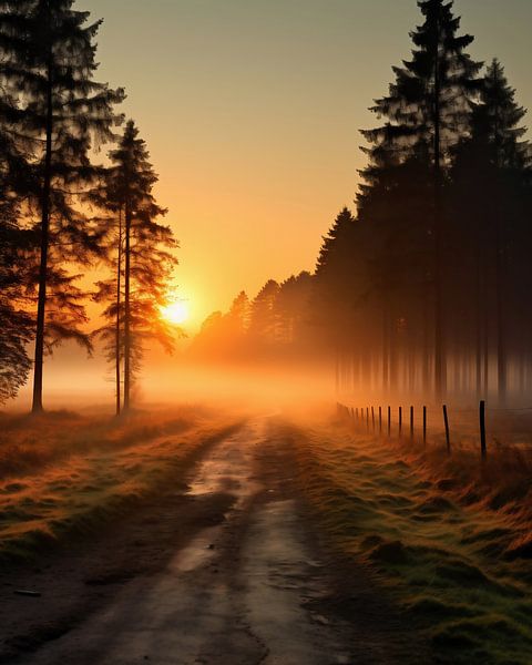 Herbstmorgen in der Lüneburger Heide von fernlichtsicht