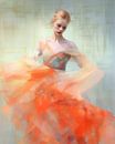 Portret in pastelkleuren "Ballerina" van Carla Van Iersel thumbnail