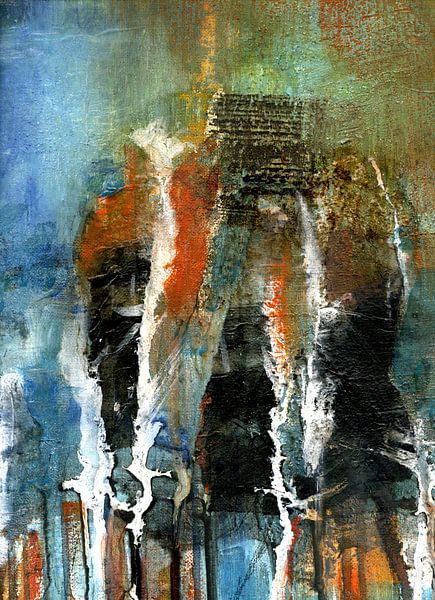 Dialog der Farben. abstrakte Bäume von Claudia Gründler