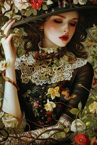 Vlinderdame | Victorian Bloom Elegance