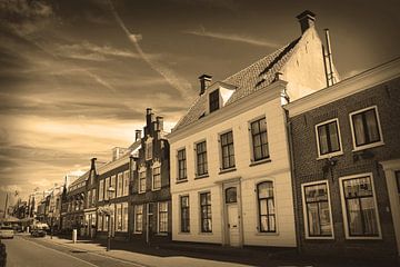 Vianen Utrecht Binnenstad Sepia van Hendrik-Jan Kornelis