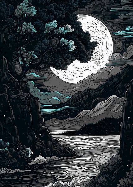 Sérénité au clair de lune par Demiourgos