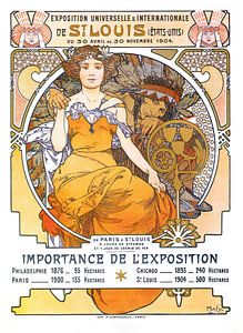 Affiche pour la foire mondiale de Saint-Louis d'Alphonse Mucha