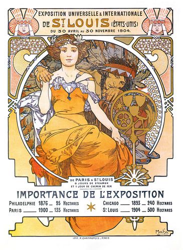 Poster for the World Fair St. Louis by Alphonse Mucha