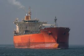 Seagoing vessel on the North Sea en route to IJmuiden.