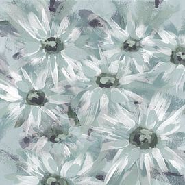 Zarte blaue Gänseblümchen von Lori Ann Folz
