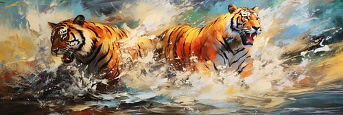 Jachtende Tijgers: Wild Canvas