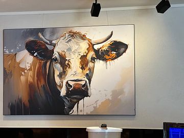 Klantfoto: Portret van een koe van Bert Nijholt