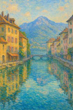 De rustige wateren van Annecy - harmonie in de Alpen geïnspireerd door Monet van Travel Shop