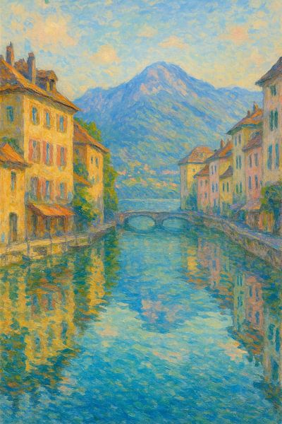 Annecy’s Tranquil Waters – Monet-Inspired Alpine Harmony by Travel Shop
