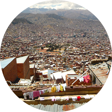'Uitzicht op La Paz', Bolivia van Martine Joanne
