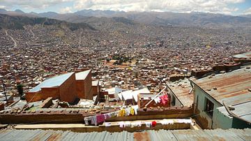 'Uitzicht op La Paz', Bolivia von Martine Joanne