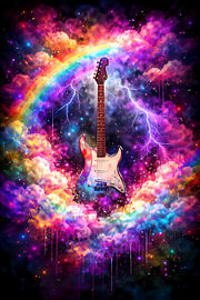 Psychedelische gitaar sur Linda de Klein