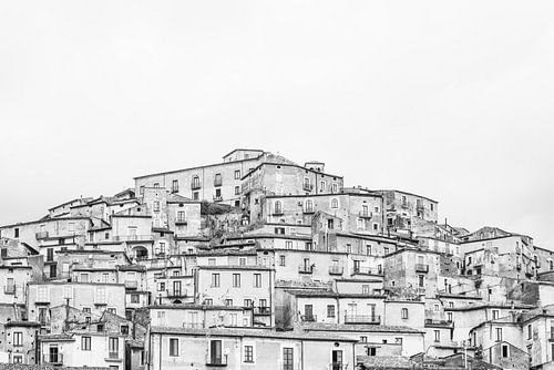 Uitzicht op Morano Calabro, een plaats in het zuiden van Italië