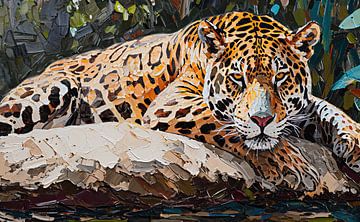 Peinture du léopard sur Kunst Kriebels