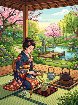 Tuin voor de Japanse theeceremonie