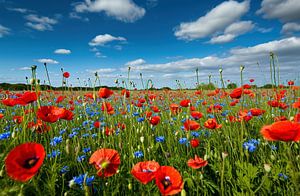 Feld mit Wildblumen