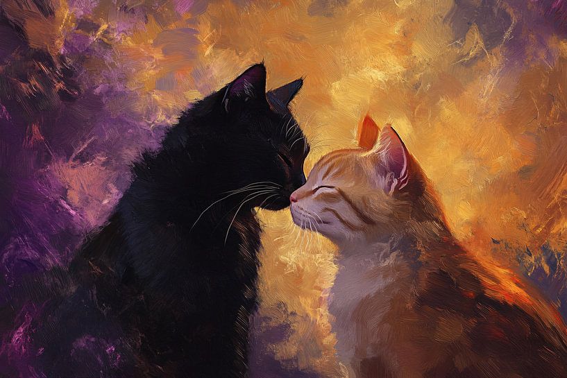 Intime Katzen in warmen Farben von Imperial Art House