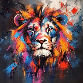Modern lion painting by ARTemberaubend