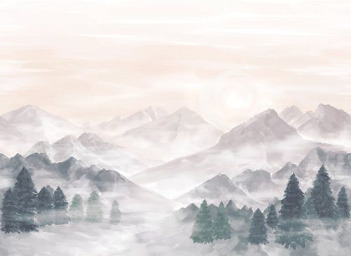 Mist in de bergen