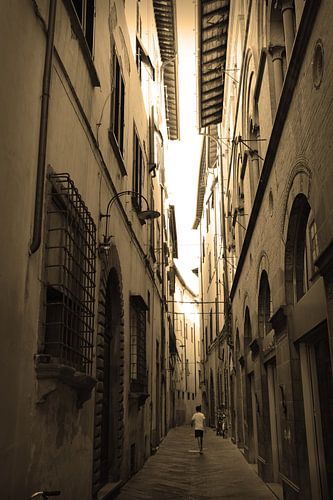 Toscane Italië Lucca Binnenstad Sepia