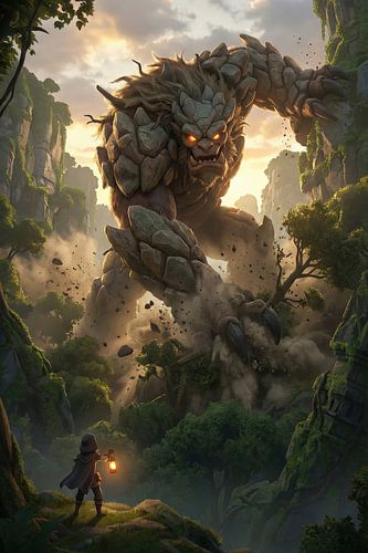 De confrontatie met de kolossale aardelementaal