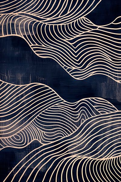 Vagues bleu foncé par Whale & Sons