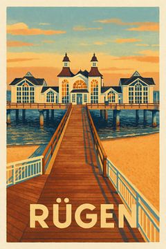 Coucher de soleil sur la jetée de Sellin