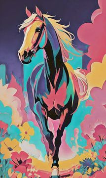 Colourful horse 3 van Niek Traas