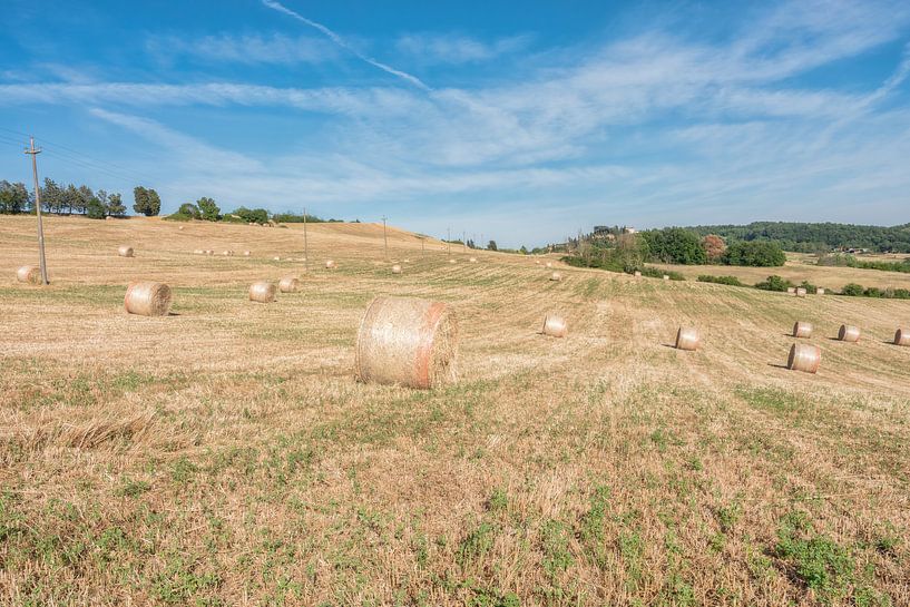 Strohballen in der Toskana von eric van der eijk