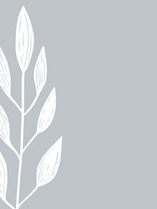 Light Blue Botanical - Botanical Print