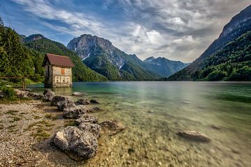 Bergmeer in Italië / Slovenië Lago di Predil van Kevin Baarda