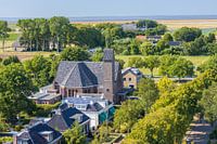Sexbierum en omgeving vanaf de toren van de Sixtuskerk