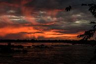 Zonsondergang over de Mekong - 3 van Theo Molenaar thumbnail