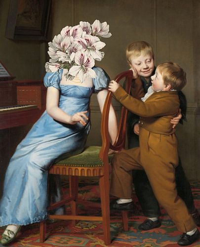 Piano oefening onderbroken met bloemen