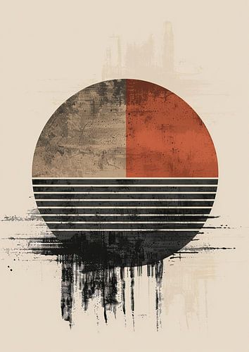 Œuvre d'art minimaliste boho