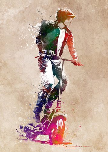 Elektrische scooter aport kunst