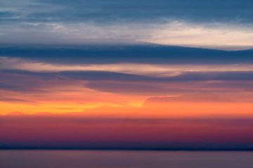 Abstract sunset with winter colors over the Vestfjord in Norway by Sjoerd van der Wal Photography
