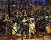 De Nachtwacht van Rembrandt in een creatief jasje van Dennisart Fotografie thumbnail