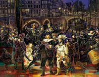 De Nachtwacht van Rembrandt in een creatief jasje