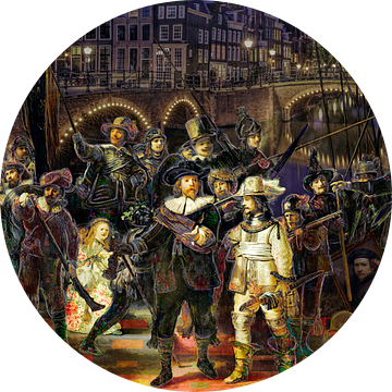 De Nachtwacht van Rembrandt in een creatief jasje van Dennisart Fotografie