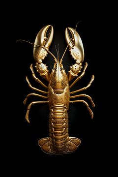 Gouden lobster van Richard Rijsdijk