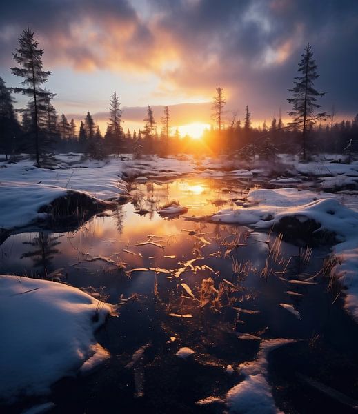 Winterzauber von fernlichtsicht