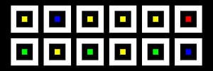 Verschachtelt | Mittig | 06x02 | N=02 | Random #06 | RGBY